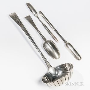 Four Pieces of Irish George III Sterling Silver Flatware