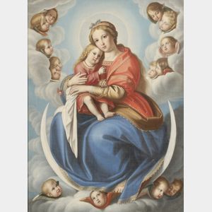 After Giovanni Battista Salvi, called Il Sassoferrato (Italian, 1605-1685) Madonna and Child Enthroned.