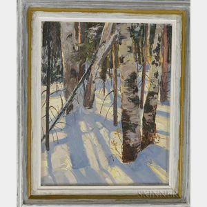 Bob Nally (American, 1938-1990) Birches in Winter
