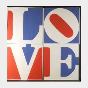 Robert Clark Indiana (American, b. 1928) Four Panel Love / Suite of Four Prints