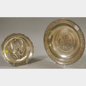 Two Pewter Dishes