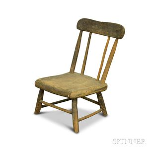 Child's Pine Spindle-back Side Chair