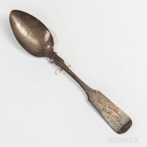 Silver Spoon Identified to George T. Matthews, Company H, 13th New York Volunteer Infantry