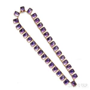 Antique Gold and Amethyst Necklace