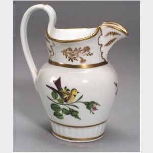 Polychrome Painted Tucker Porcelain Pitcher