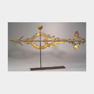 Sheet Copper and Iron Banner Weathervane