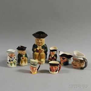 Eight Assorted Toby Jugs
