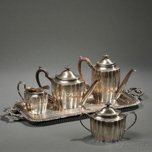 Four-piece Lebkuecher & Co. Sterling Silver Tea Service