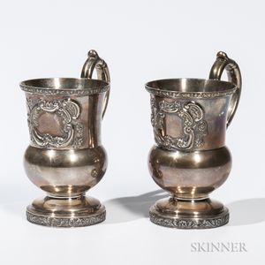 Two Ball, Tompkins & Black Coin Silver Cups