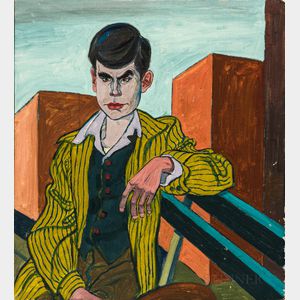 William Sharp (American, 1900-1961) Man in a Striped Suit