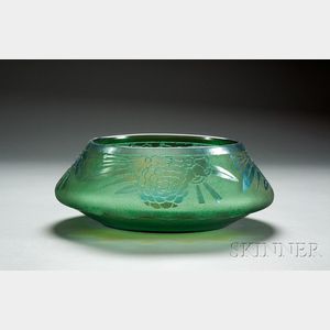 Glass Bowl Attributed to Steuben