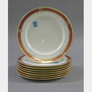 Set of Eight Copeland Bone China Dinner Plates