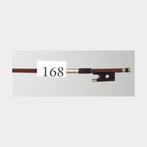 French Nickel Mounted Violin Bow, Bazin Workshop