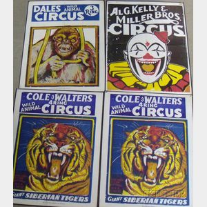Six Color Screenprinted Circus Posters