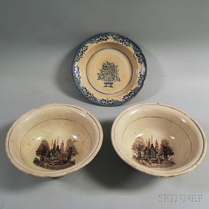 Three Tin-glazed Earthenware Bowls