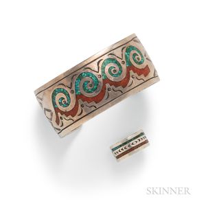 Zuni Sterling Silver Cuff Bracelet and Ring