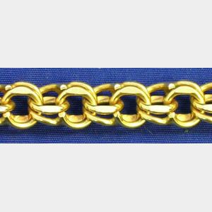 14kt Yellow Gold Double-Link Bracelet.