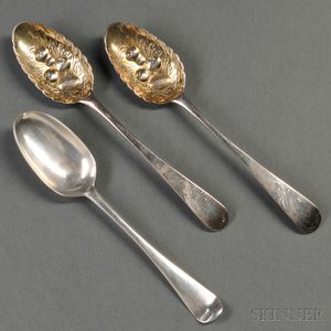 Three Georgian Sterling Silver Spoons