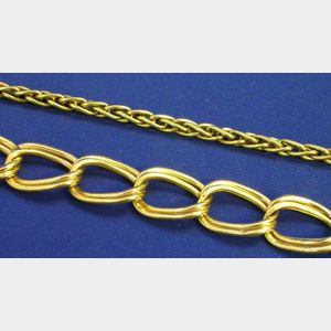 Two Gold Link Bracelets