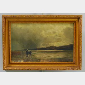 Attributed to Arthur Parton (American, 1842-1914) Figure on a Rowboat