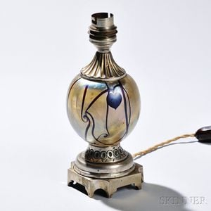 Art Glass Boudoir Lamp