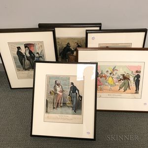 Five Framed Lithographs