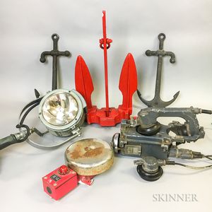 Group of Nautical Instruments and Anchors