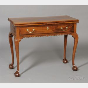 Chippendale Mahogany Carved Games Table