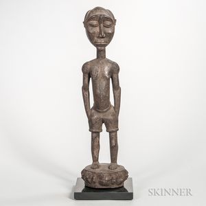 Ivory Coast-style Carved Wood Colonial Figure