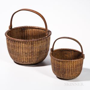 Two Nantucket Lightship Baskets