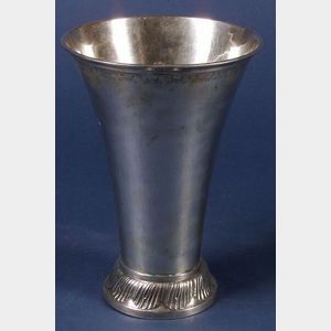 Swedish .830 Silver Trumpet Vase