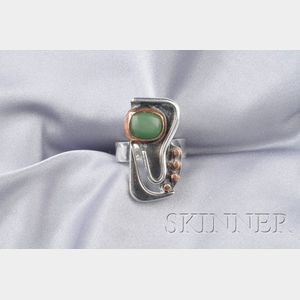 Artist-designed Mixed-metal Ring, Ed Wiener