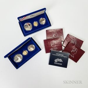 Two 1986 Liberty Commemorative Three-coin Proof Sets