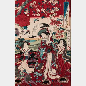 Toyohara Chikanobu (1838-1912),Woodblock Print