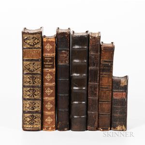 Seven Leather-bound Volumes, Mostly Sermons and Histories
