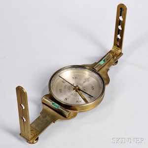 B. Pike & Son Brass Surveyor's Compass