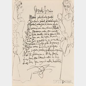 Pablo Picasso (Spanish, 1881-1973) Soneto Heroico