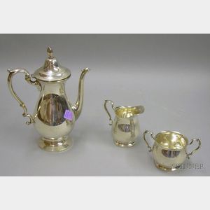 Fisher Three-Piece Sterling Silver Tea Set.
