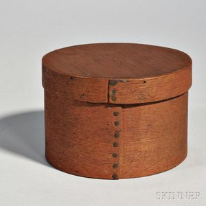 Shaker Bittersweet/Red-stained Ash and Pine Lidded Round Box