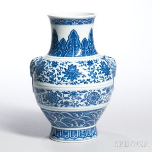 Blue and White Ming-style Vase