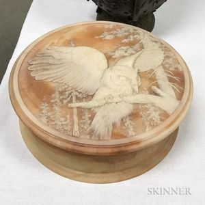 Owl-decorated Round Resin Box