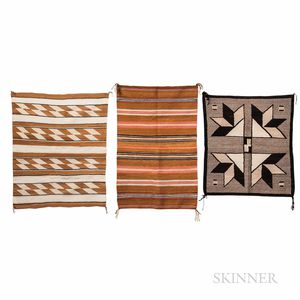 Three Navajo Saddle Blankets