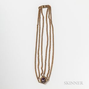 14kt Gold and Amethyst Necklace