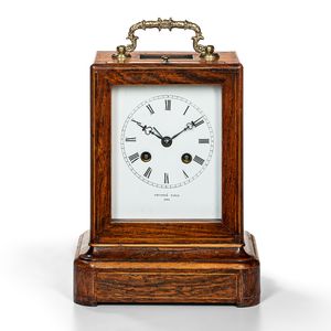 French Rosewood and String-inlaid Carriage Clock