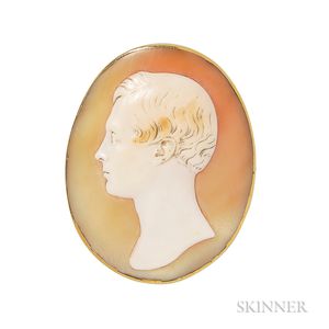 Antique Gold and Shell Cameo Brooch, Saulini