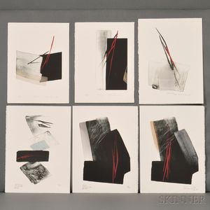 Toko Shinoda (b. 1913),Six Color Lithographs