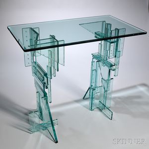 Fay Miller Art Glass Skyscraper Table