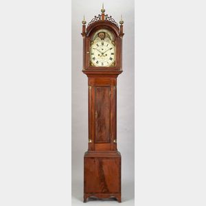 Federal Mahogany Inlaid Tall Case Clock