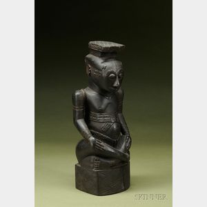 Rare African Carved Wood King's Figure