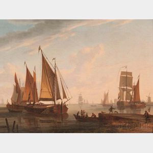 Frans Swagers (Dutch, 1756-1836) Harbor Scene